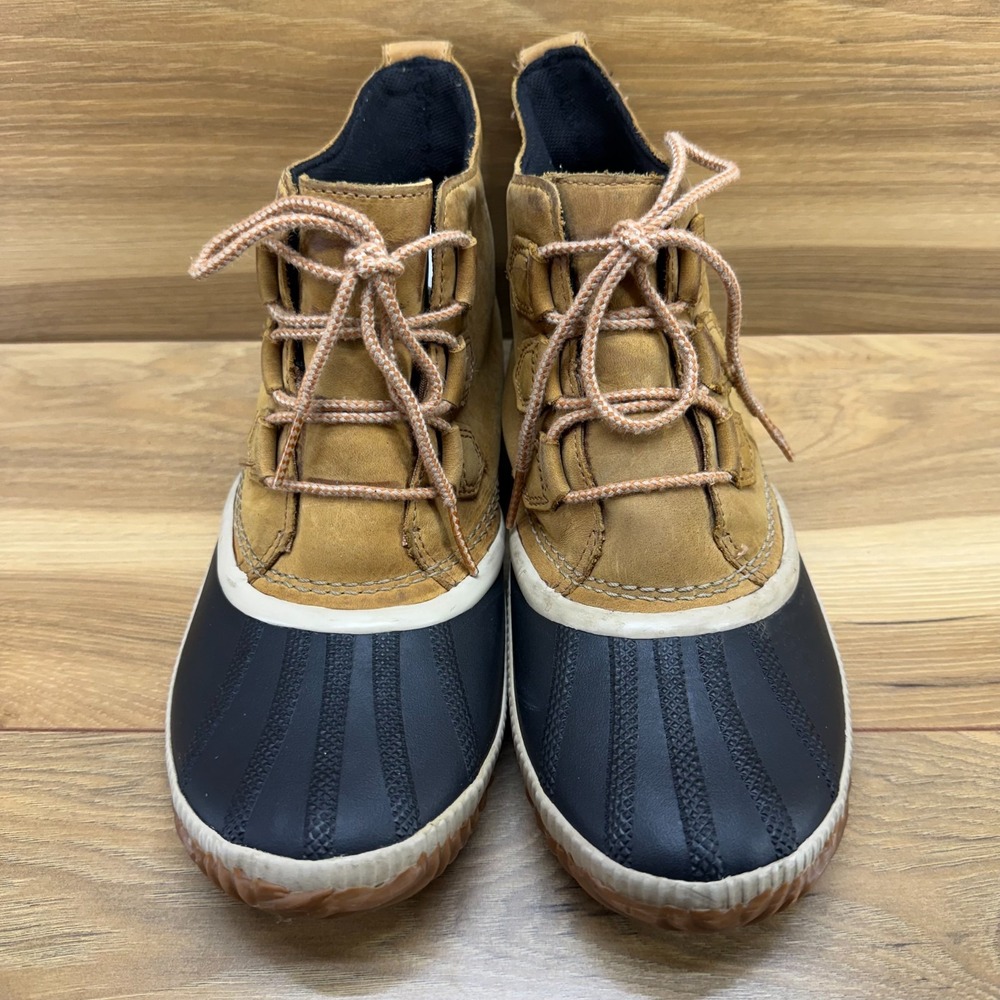 Sorel Out N About Duck Boot Womens 10 Tan Waterproof Leather Outdoor Snow - Picture 5 of 10